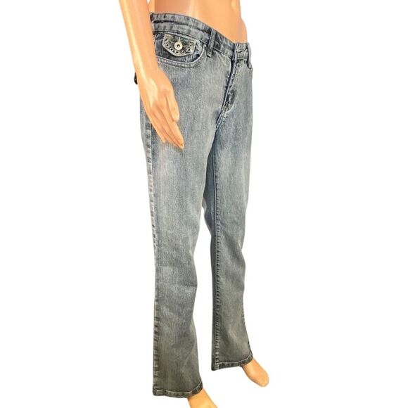 True People Light Wash Denim Jeans Juniors Size 11 Boot Cut - Picture 3 of 7